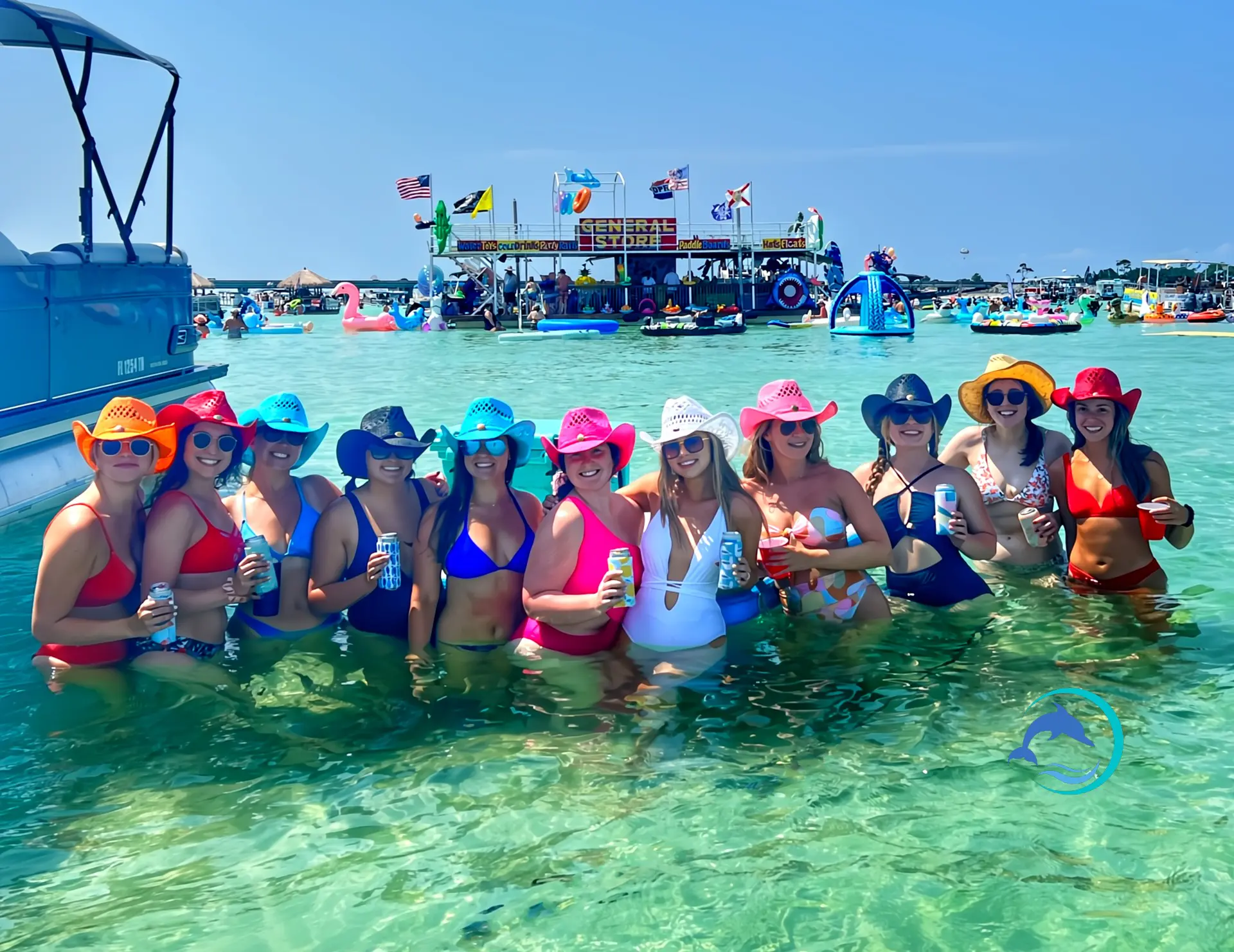 Bachelorette party with Crab Island Luxury Adventures