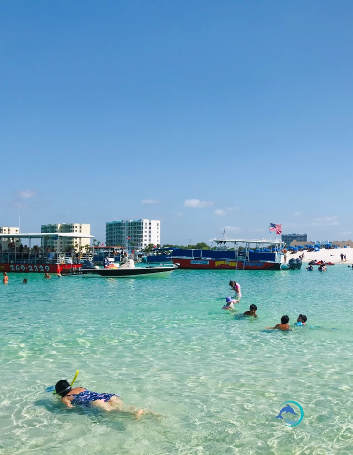 Osteen-Beach-snorkeling with Crab Island Luxury Adventures. Snorkeling tours in Destin Florida