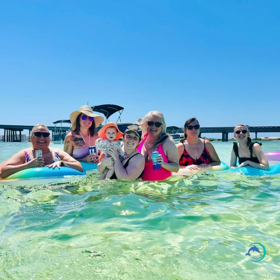 large group for boat rentals in Destin Florida, how do I get to Crab Island