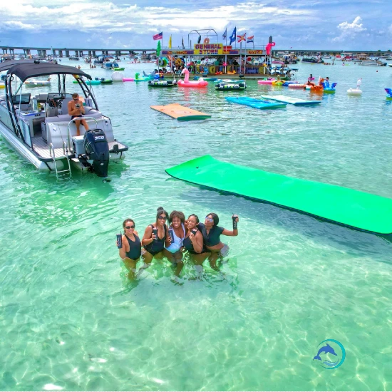 Girl's day out at Crab Island, bachelorette party ideas, Crab Island Boat Rentals, how do I get to Crab Island