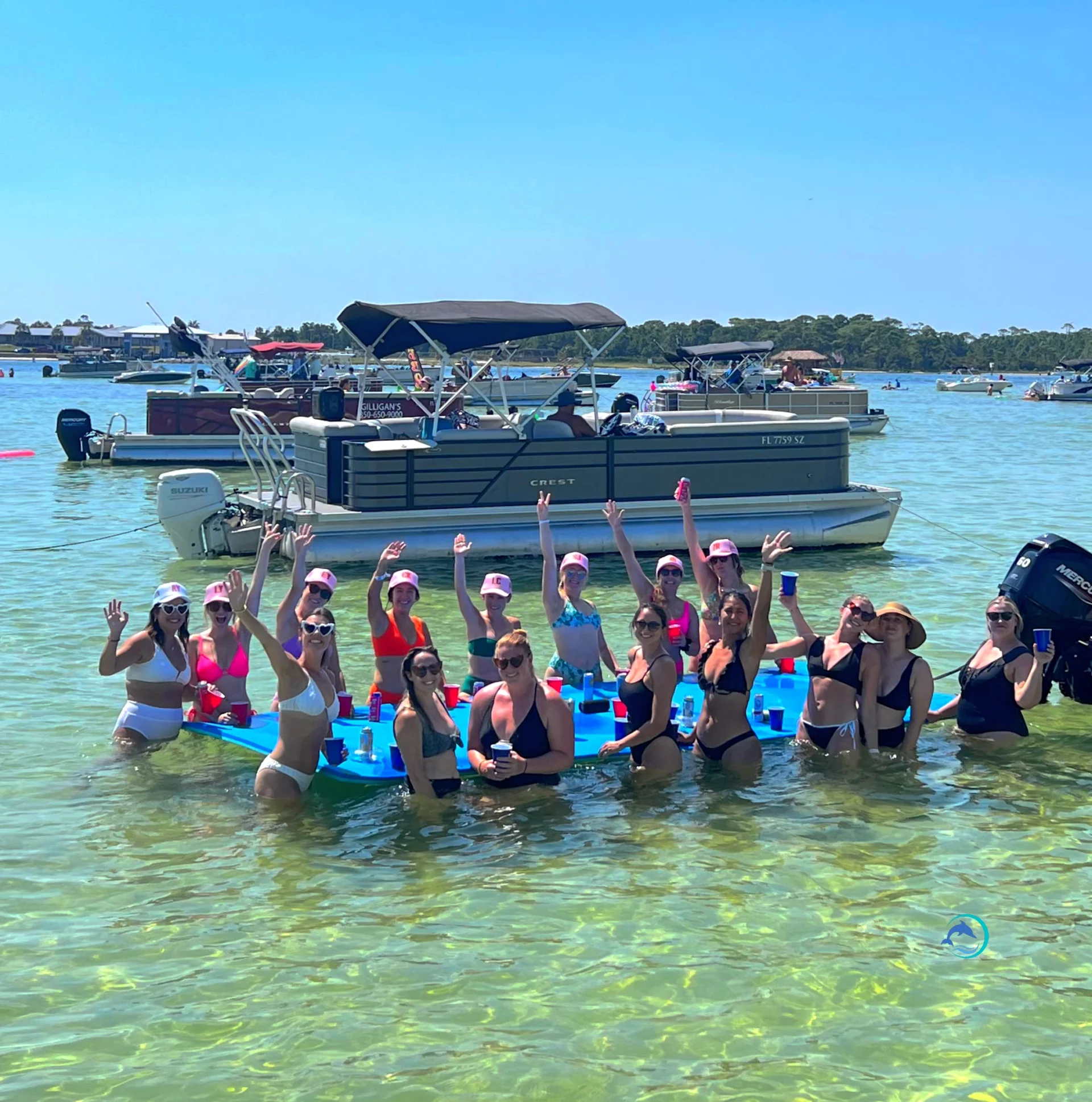 bachelorette-party-weekend-30a-66 with Crab Island Luxury Adventures