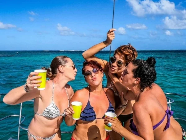 Bachelorette party with Crab Island Luxury Adventures
