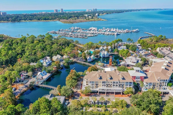 aerial shot of Sandestin