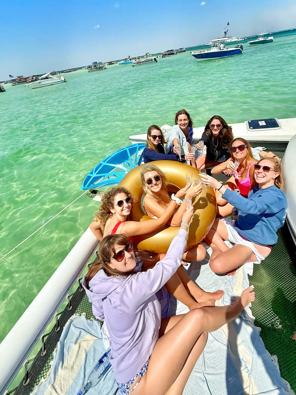30a Bachelorettes Celebrating the Bride at Crab Island