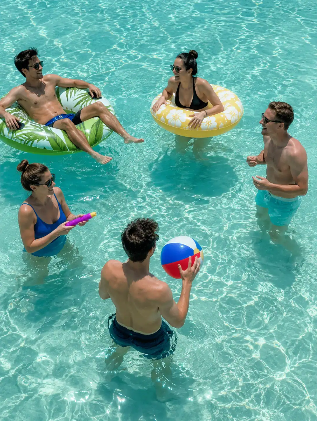 Friend Group having fun at Crab Island