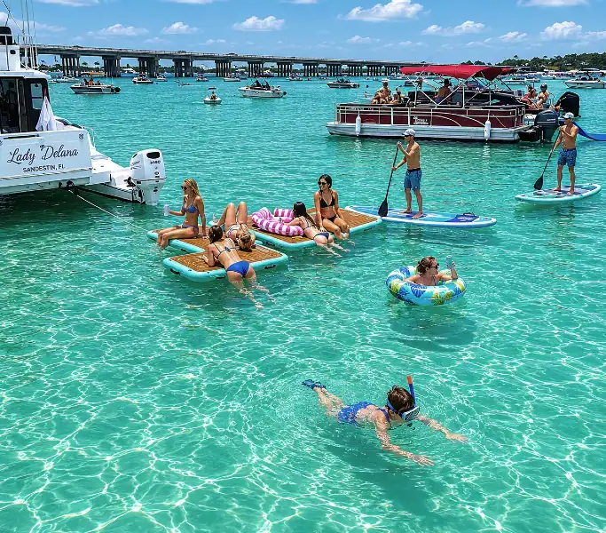 Family Escape premium add-on package which includes snorkeling, paddleboards, BOTE floats, and footballs