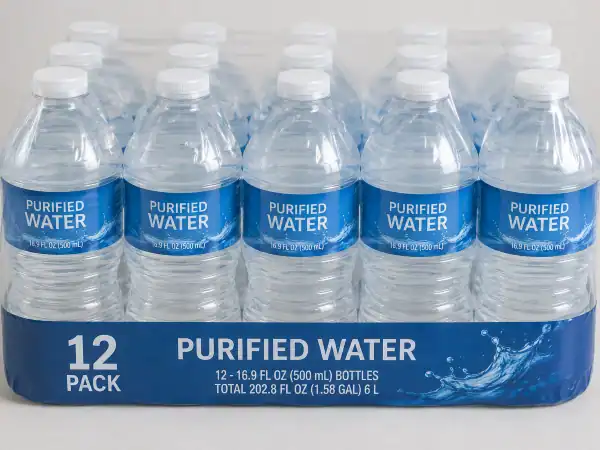 Purified drinking water part of the catering offerings for Crab Island Luxury Adventures